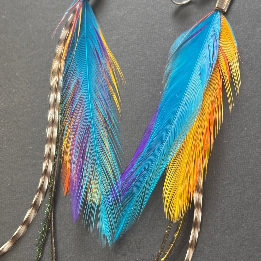 Native American Feather drop earrings - Picture 5 of 7
